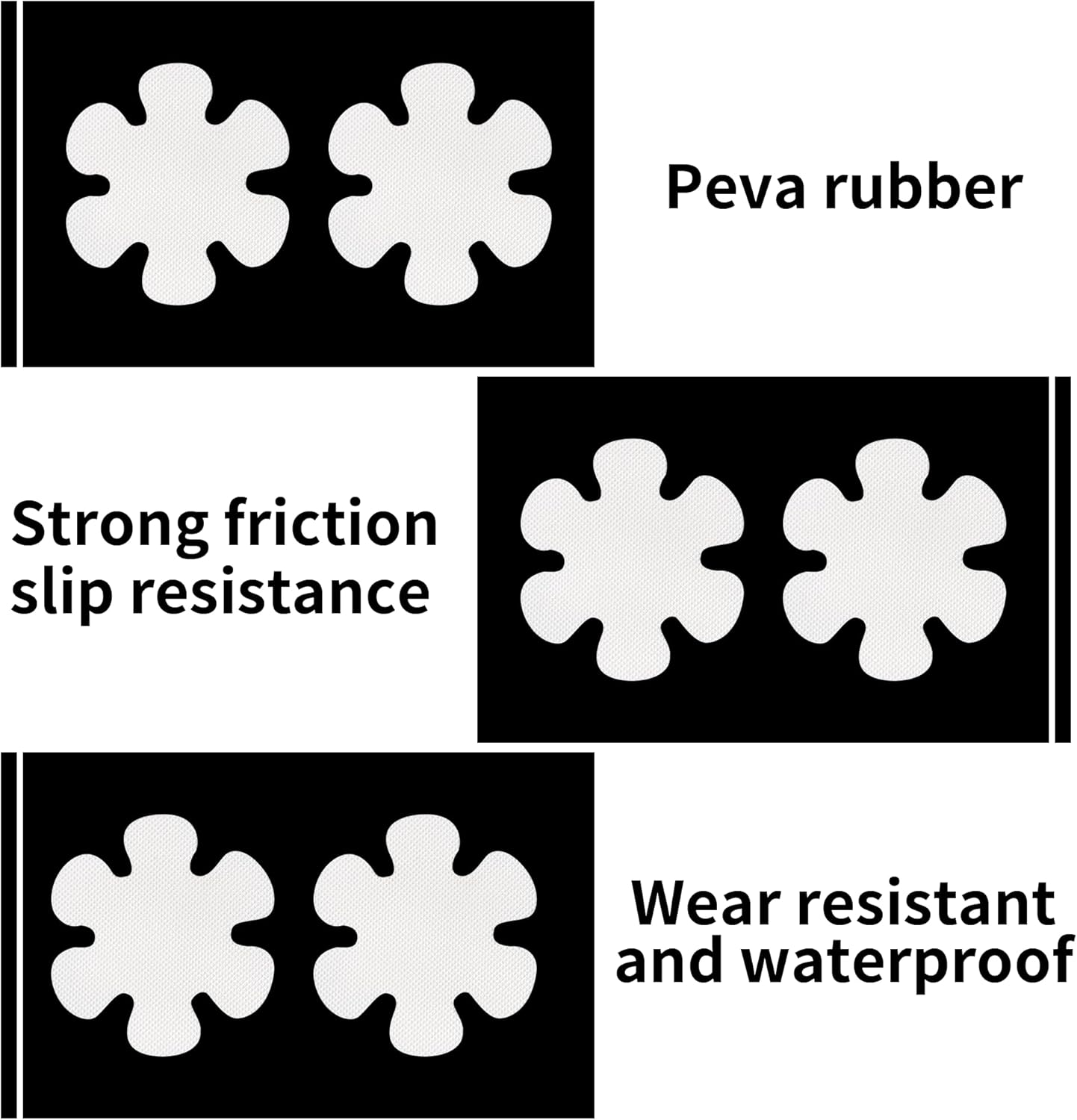 MEKEET 25PCS Anti Slip Bath Stickers White Shower Non Slip Stickers for Flower Shape Transparent Non-Slip Bathtub Stickers Anti Skid Tape Safety Mat with Scraper Suitable for Floor Stairs Bath