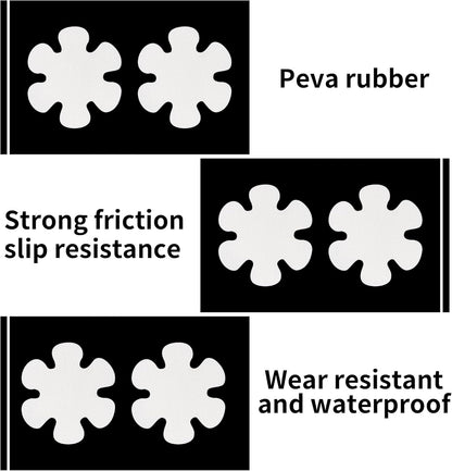 MEKEET 25PCS Anti Slip Bath Stickers White Shower Non Slip Stickers for Flower Shape Transparent Non-Slip Bathtub Stickers Anti Skid Tape Safety Mat with Scraper Suitable for Floor Stairs Bath