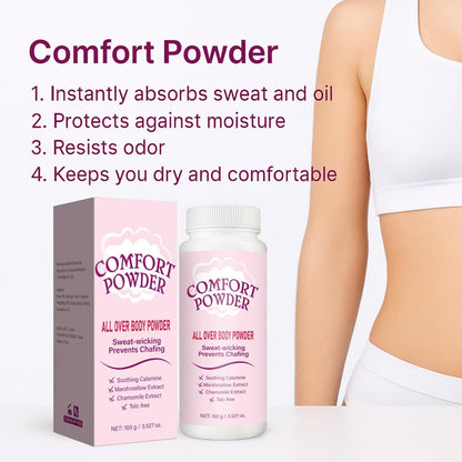 2PCS Dry &amp; Fresh Powder,Comfort Powder,Anti Chafing Deodorant,Talc-Free Body Powder for Women,Odor Removal,Fresh Scent,Talcum Po/wder,Groin and Underboobs,Controls Inner Thigh Chafing &amp; Sweat