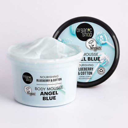 Organic Shop Body Mousse Angel Blue Nourishing Blueberry &amp; Cotton, 250 ml