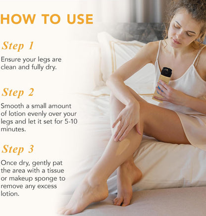 Leg Makeup Waterproof, Full Coverage Body Concealer for Legs, Tattoo Cover Up Makeup, Medium Glow