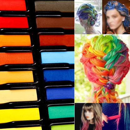 Hair Chalk Pens 24 Pack, Temporary Hair Chalk Comb, Washable Hair Color Safe - For Party, Girls, Birthday Christmas Gifts