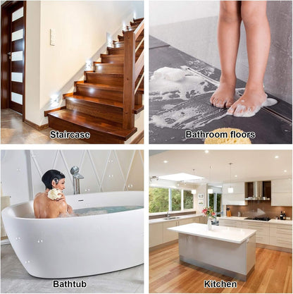 BetterJonny Anti Slip Bathtub Strips, 36 PCS Transparent Adhesive Shower Sticker for Bathtub Non-Slip Strip Stickers Anti Skid Tape Flooring Safety Tape Mat with Scraper for Bath Shower