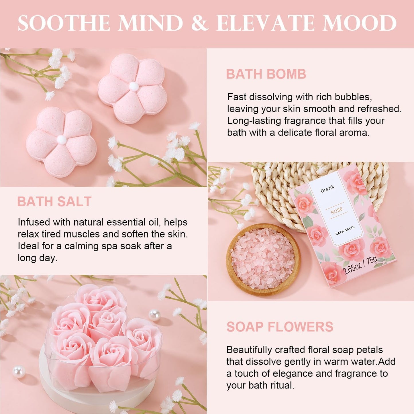 Birthday Pamper Gifts for Women, Unique Pamper Hampers Kit Self Care Package for Her, Relaxation Ladies Christmas Spa Gifts Sets Xmas Present Ideas for Women Best Friend Sister Bestie Mum