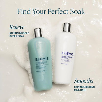 ELEMIS Skin Nourishing Bath Milk &amp; Aching Muscle Super Soak 400ml Hydrating, Soothing &amp; Muscle-Relieving Body Care
