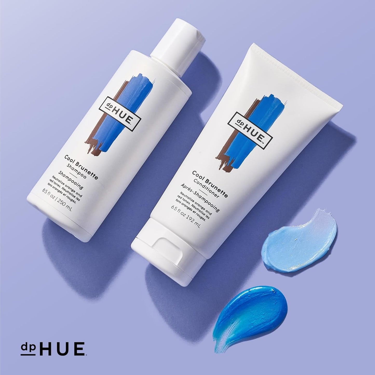 dpHUE Cool Brunette Conditioner - 6.5 oz - Blue Pigments Neutralise Unwanted Orange, Red &amp; Brassy Tones - Colour Safe - Paraben, SLS &amp; SLES Sulphate Free - Leaping Bunny Certified