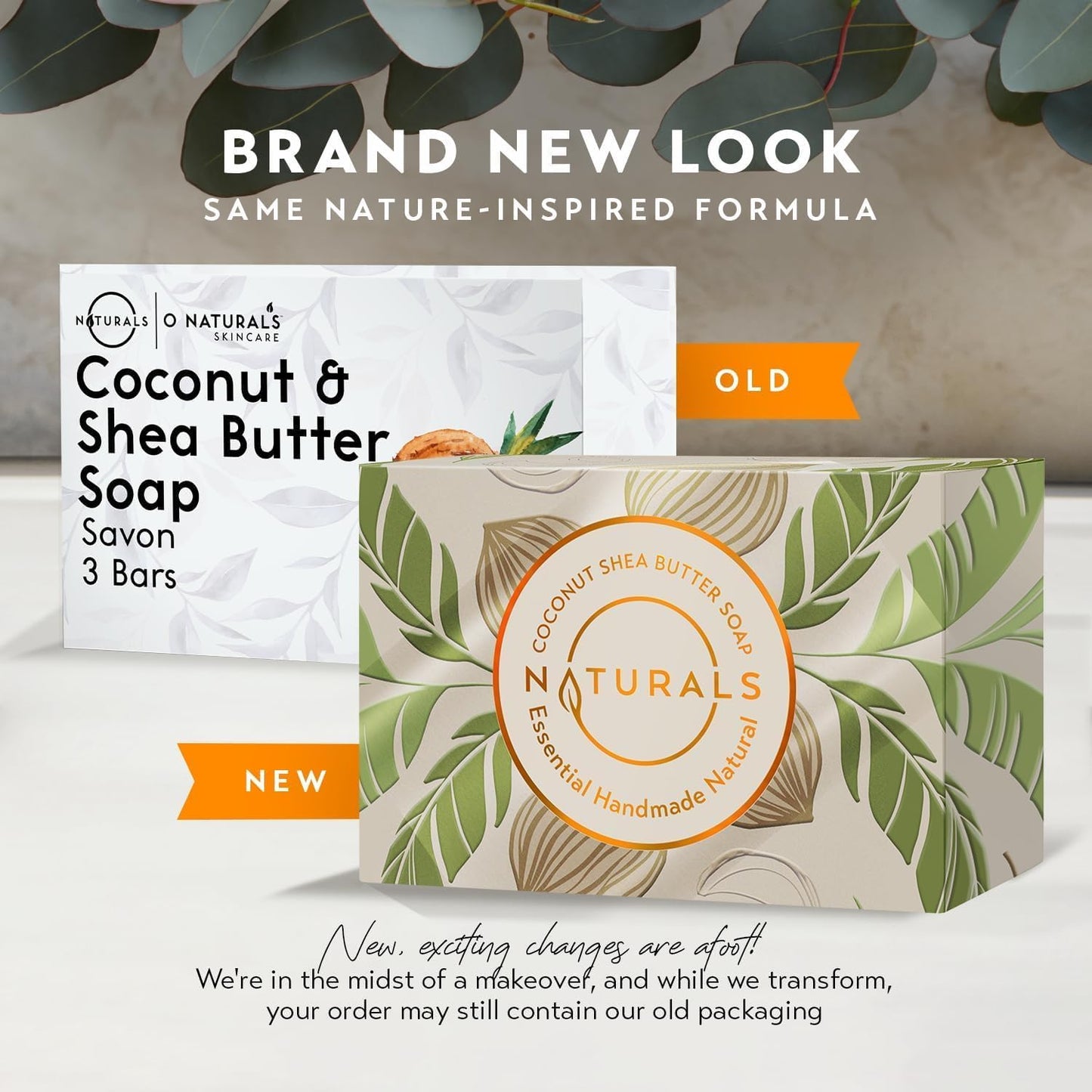 O Naturals Organic Soap Bar Set – Natural Bath &amp; Body Soap Bars for Women &amp; Men, Moisturizing Face and Body Bath Gift Collection, 3 Pack (Coconut and Shea Butter)