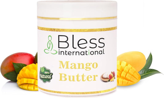 Organic Raw Mango Butter 100% Pure,Natural &amp; Unrefined| Skin Moisturizer For Face, Body &amp; Hair| 1 LBS/450 GM Ivory/White Grade A | DIY Creams, Balms, Lotions, Soaps| Softens Dry &amp; Tough Skin