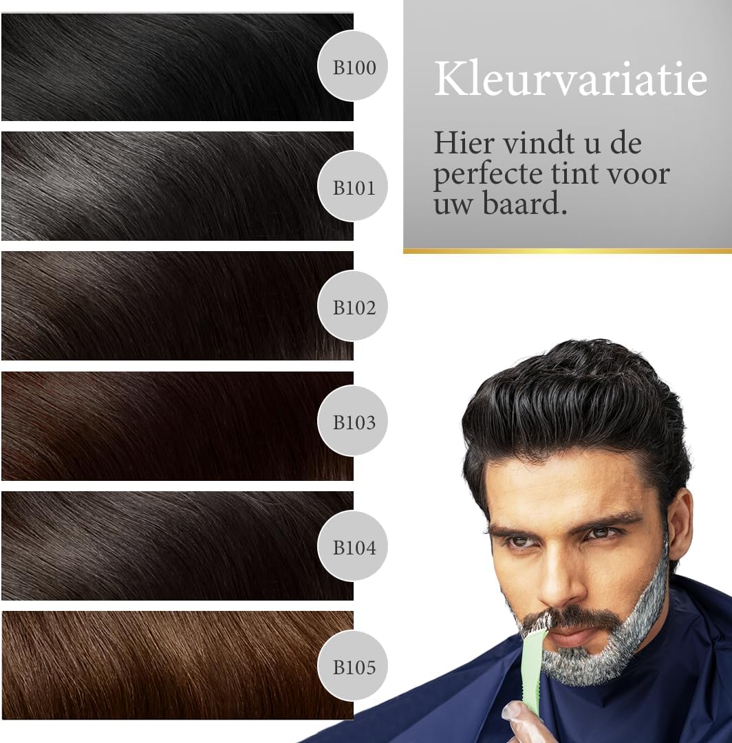 Bigen Men's Beard Colour | No Ammonia Formula with Aloe Extract &amp; Olive Oil - 103 Dark Brown