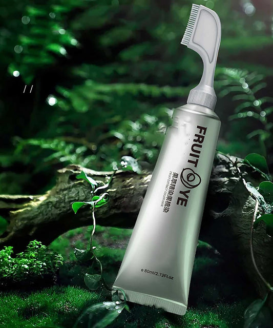 Fruit Essence Hair Dyeing Comb, Black Fruit Dyeing Cream, Plant Extract Hair Dye Essence, Hair Dye Cream With Comb (Black Brown)