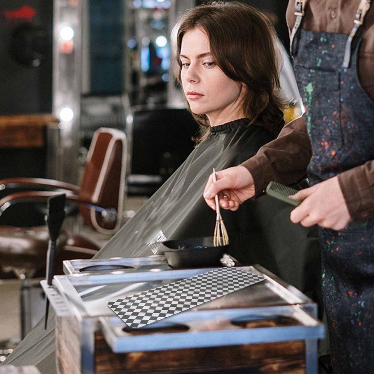 Healeved Hair Highlighting Board Hair Dyeing Board for Precise Sectioning Balayage and Colouring Paddle for Salon and Home Use Reusable Colour for Highlights