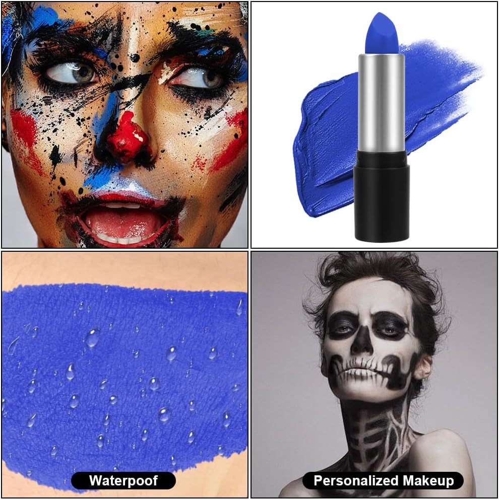 Face Paint Stick, Blue Eye Body Paint Stick for Softball Football Baseball Lacrosse, Non Toxic Makeup Stick for Adults Kids Halloween Cosplay, Sport Oil-based Painting Stick
