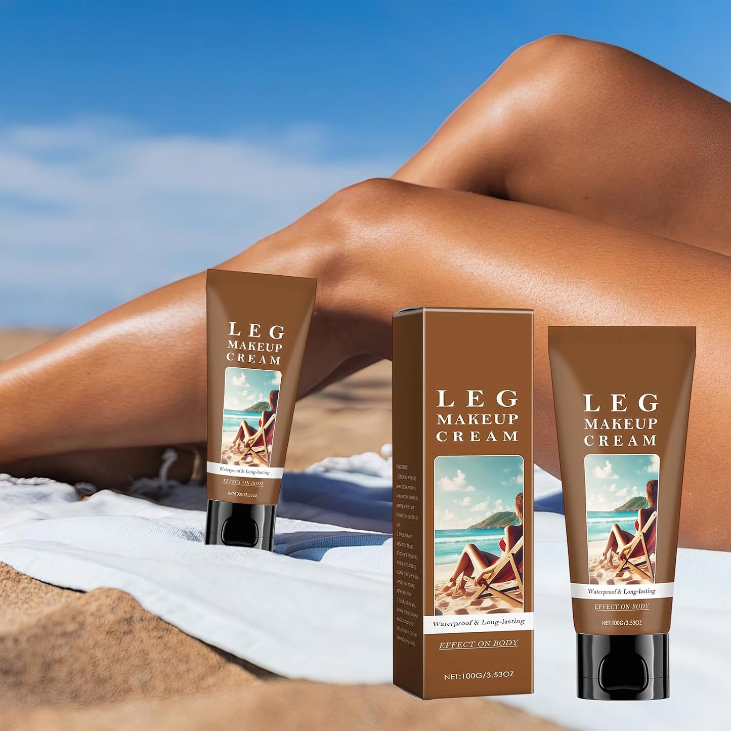 Body Coverage Perfector, Leg Makeup Waterproof No Transfer, Long-Lasting, Balances Skin, Full Coverage Foundation for Daily Wear