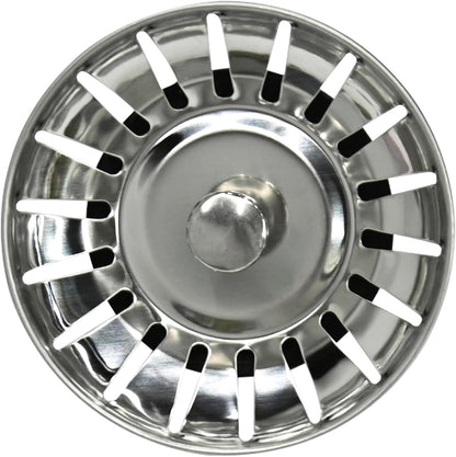 Armo® Stainless Steel Sink Strainers with Hair Catcher, 78MM Diameter, Pack of 2