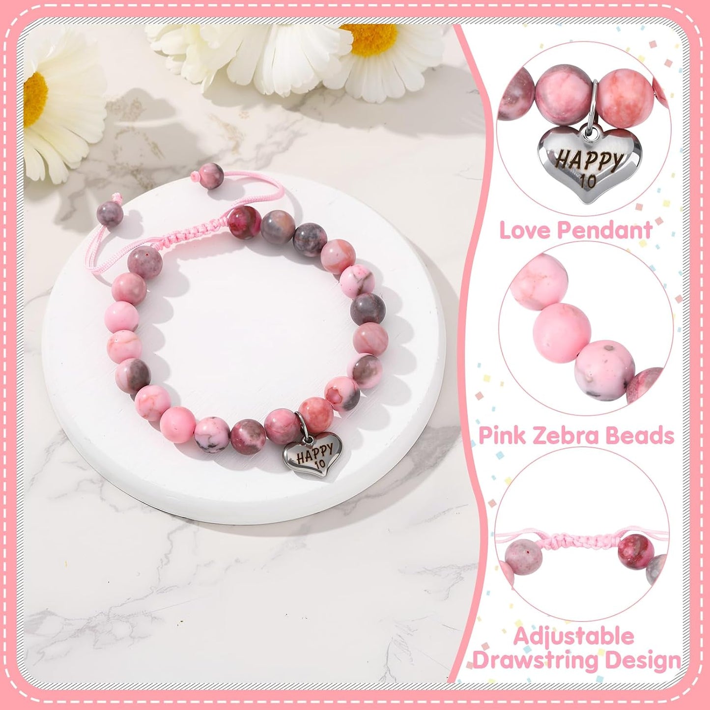 ViEinkaufen Gifts for 10 Year Olds Girls Makeup Bag Stone Bracelet Socks | Cool Presents for 10 Year Olds Girls Birthday Gifts for Age 10 Daughter Granddaughter Niece