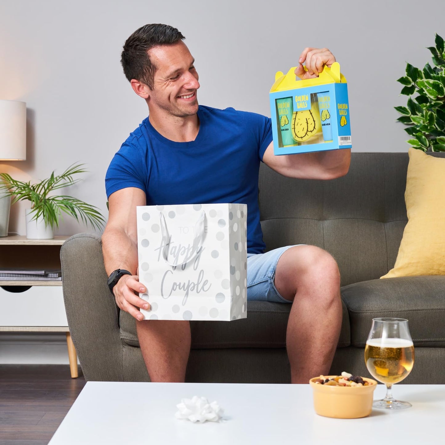 Golden Balls, Balm &amp; Sponge Set - For Your Private Bits - Funny Novelty Gift For Men | Funny Novelty Gift