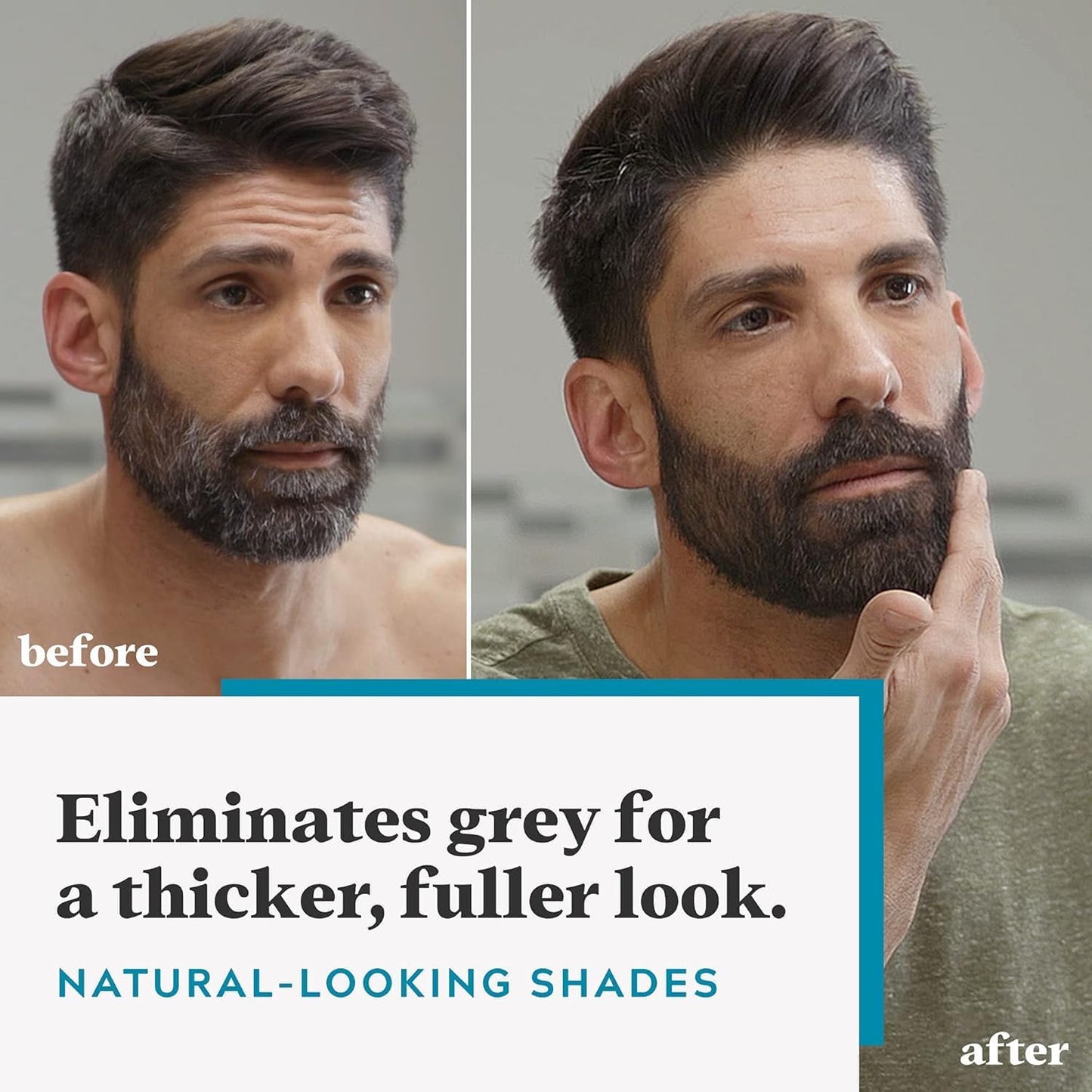 Just for men Moustache &amp; Beard Jet Black Dye, Eliminates Grey for a Thicker &amp; Fuller Look M60