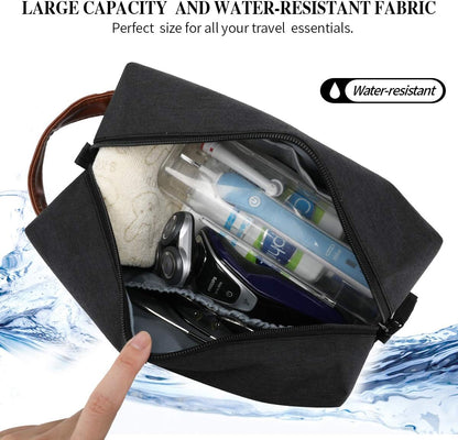 KK Water - Resistant Hanging Toiletry Travel Bag – Spacious Black Gym, Shaving, Make Up Bag for Men &amp; Women