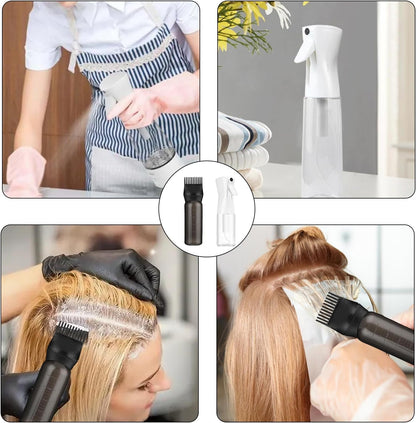 200ml Hair Oil Applicator Bottle,Spray Bottles for Hair Continuous Ultra Fine,Spray Bottle Hair for Curly,Root Comb Applicator Bottle for Hair Colouring and Conditioning
