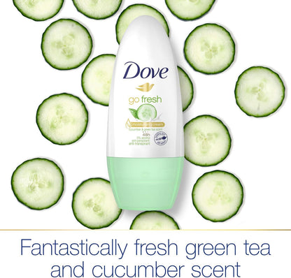 6 x Dove 48H protection Anti-perspirant Roll On 50 ml - Cucumber &amp; Green Tea