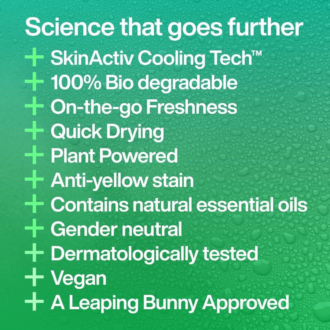 INEOS Skin Science Deo Wipes - 15 wipes - All Day + All Night Freshness + Protection - Geranium + Mint - On-the-go Freshness - With SkinActiv Cooling Tech™ - Plant Powered