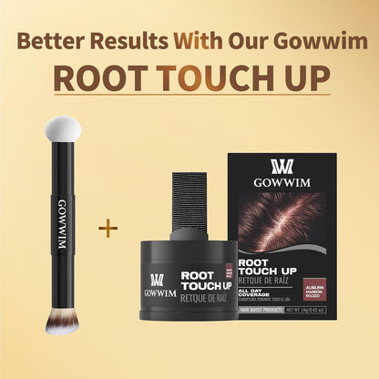 Gowwim 10g Root Touch up Powder with Brush, Gray Hair Cover up Hairline Powder for Women &amp; Men Sweatproof Root Cover up Long-Lasting for Thinning &amp; Loss Hair Black