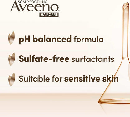 Aveeno Scalp Soothing Haircare Clarify &amp; Shine Shampoo, Apple Cider Vinegar Blend, for All Hair Types, Soothes Dry, Itchy &amp; Flaky Scalp, Clinically Proven, Sulfate Free, 300ml