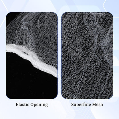 300 PCS Kitchen Disposable Strainer Sink Net Mesh Filter Bag Fits Sink Drain Strainer Scalability Elastic Anti-Clogging Bag for Collecting Kitchen Food Waste Leftover Garbage