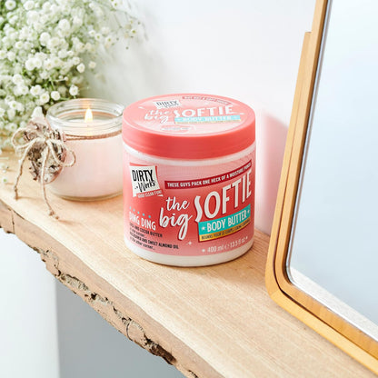 Dirty Works | The Big Softie Signature Body Butter | Shea Butter &amp; Almond Oil | 400ml | Deep Nourishment &amp; Long-Lasting Hydration