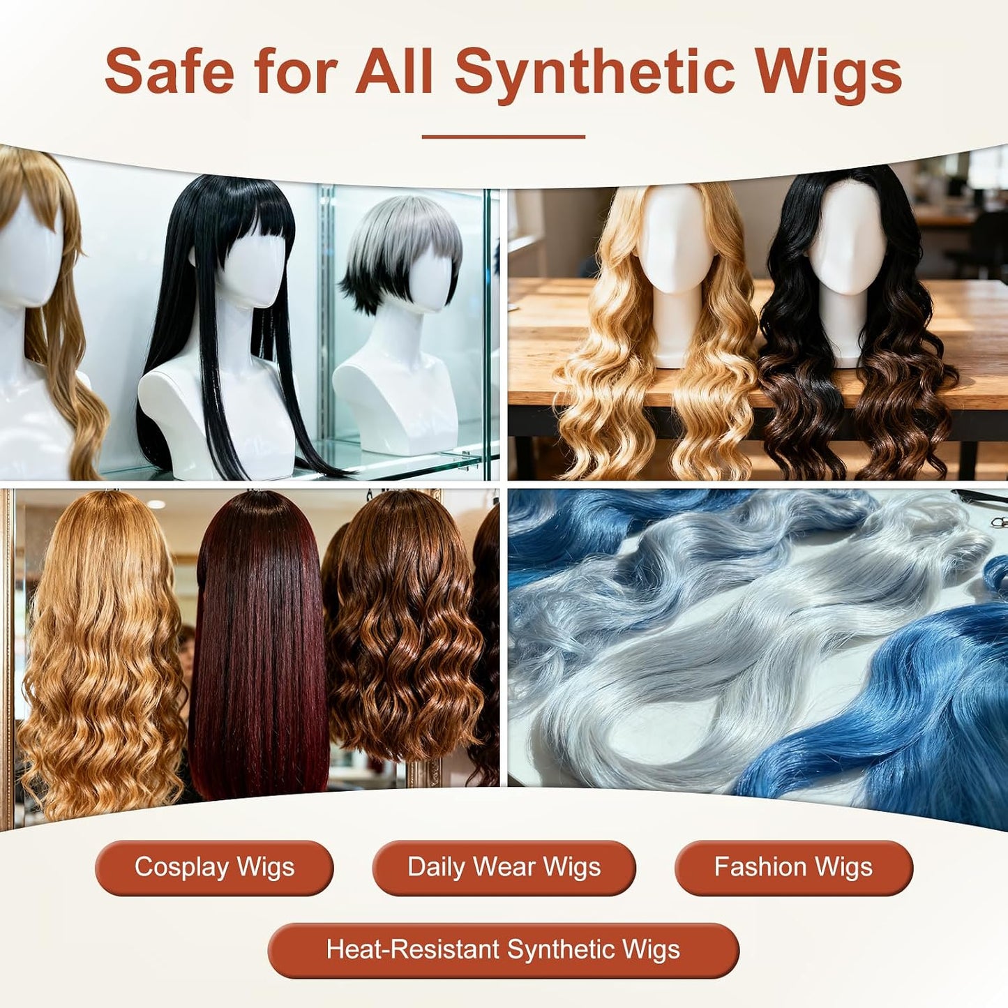 UNEK Leave-in Synthetic Wig Care Spray - Instant Detangling &amp; Frizz Control, Quick Refresh Anytime, Easy Care No Rinse - 150ml