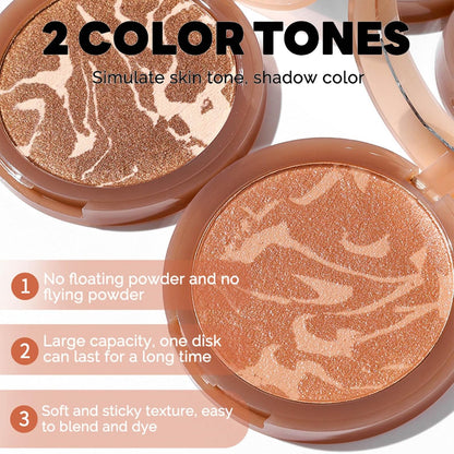 Baked Bronze Contour Cream,Face Contour Palette Powder,Long-Lasting | Mousse Texture | Three Dimensional Grooming | Ultra-Fine Lightweight | Easy to Sculpt the Face（01# 10G）