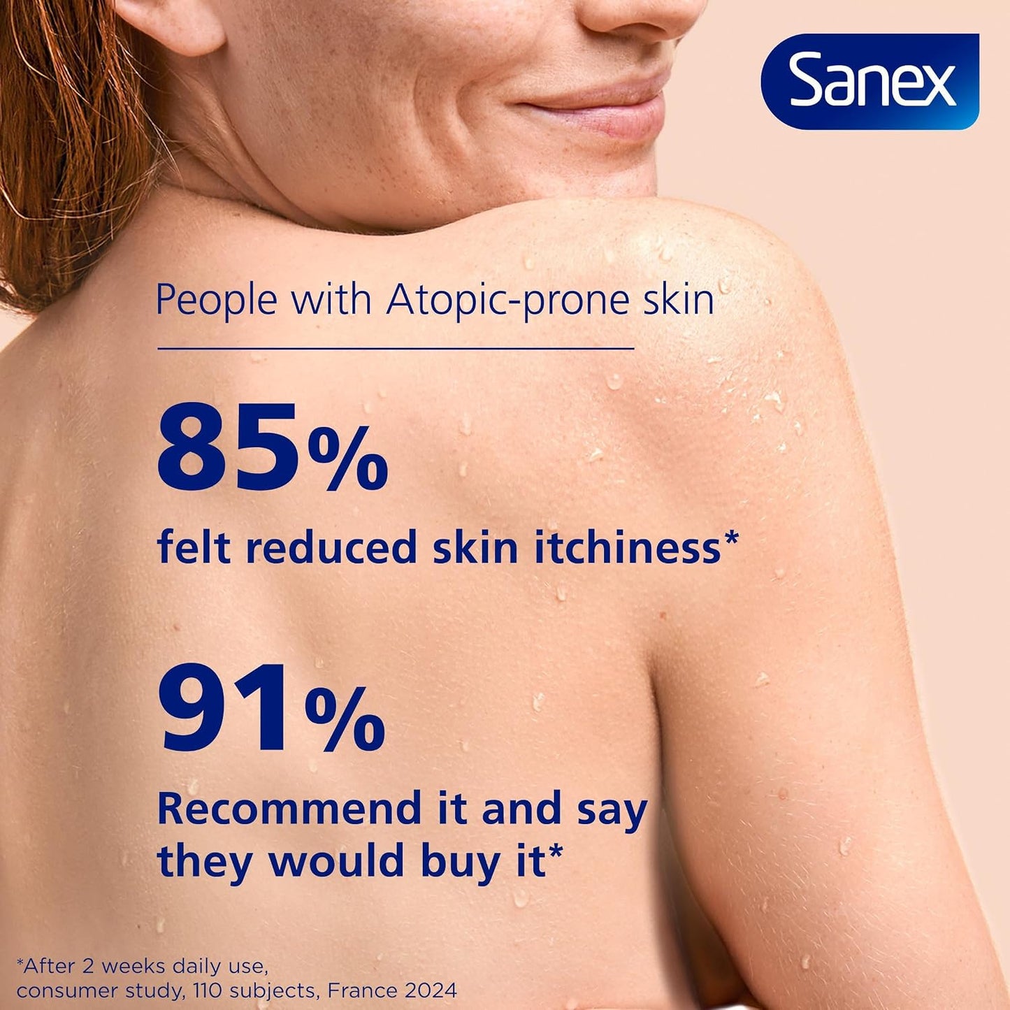 Sanex Skin Therapy Anti-Itchiness &amp; Anti-Irritation Shower Oil 450ml | Shower Gel for Itchy Skin | for atopic-Prone Skin | Reduce Irritation in just 3 Days of use | Amino Acid Complex with Omega-3