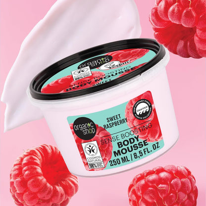 Organic Shop Body Mousse Sense Boosting Sweet Raspberry, 250 ml