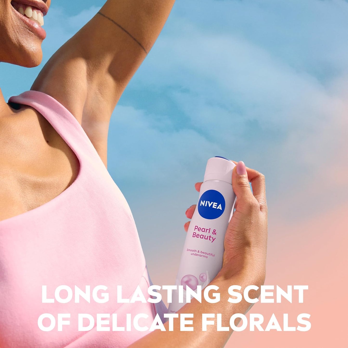 NIVEA Pearl &amp; Beauty Anti-Perspirant Deodorant Spray (250ml), Women's Deodorant Spray with 72H Sweat and Odour Protection, Anti-Perspirant for Women with Pearl Extracts