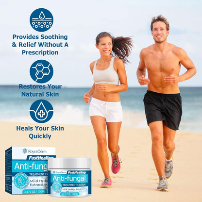 Roycederm Antifungal Treatment Cream for Skin: Anti-Fungal Cream for Jock Itch, Ringworm, Athlete's Foot &amp; Rash Relief - Strong Fungal Care for Men &amp; Women - Gentle Formula for Itchy Skin &amp; Tinea