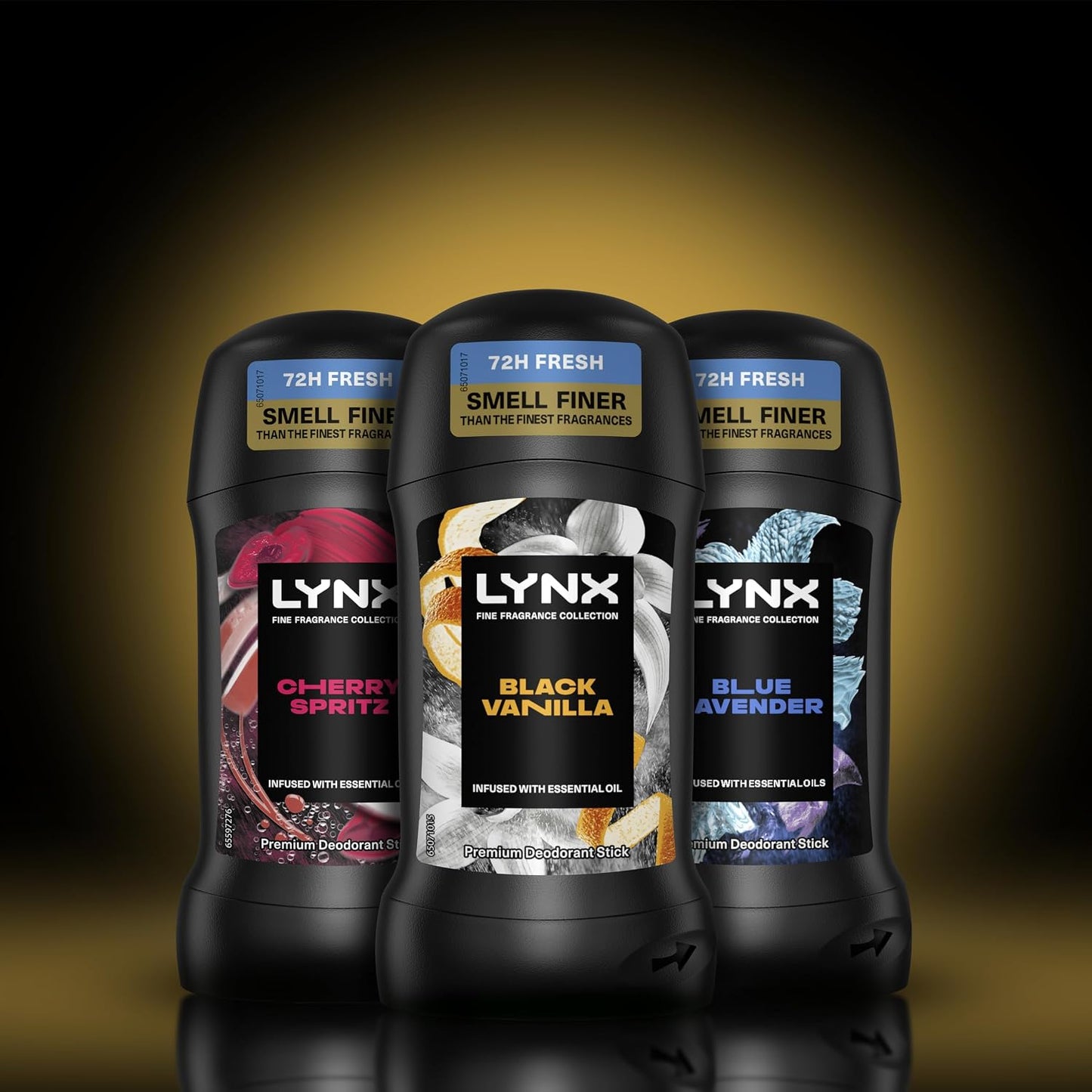 Lynx Fine Fragrance Collection Black Vanilla Premium Deodorant Stick Men's Deodorant with a vanilla, orange &amp; sandalwood fragrance for 72 hour odour protection 50 ml