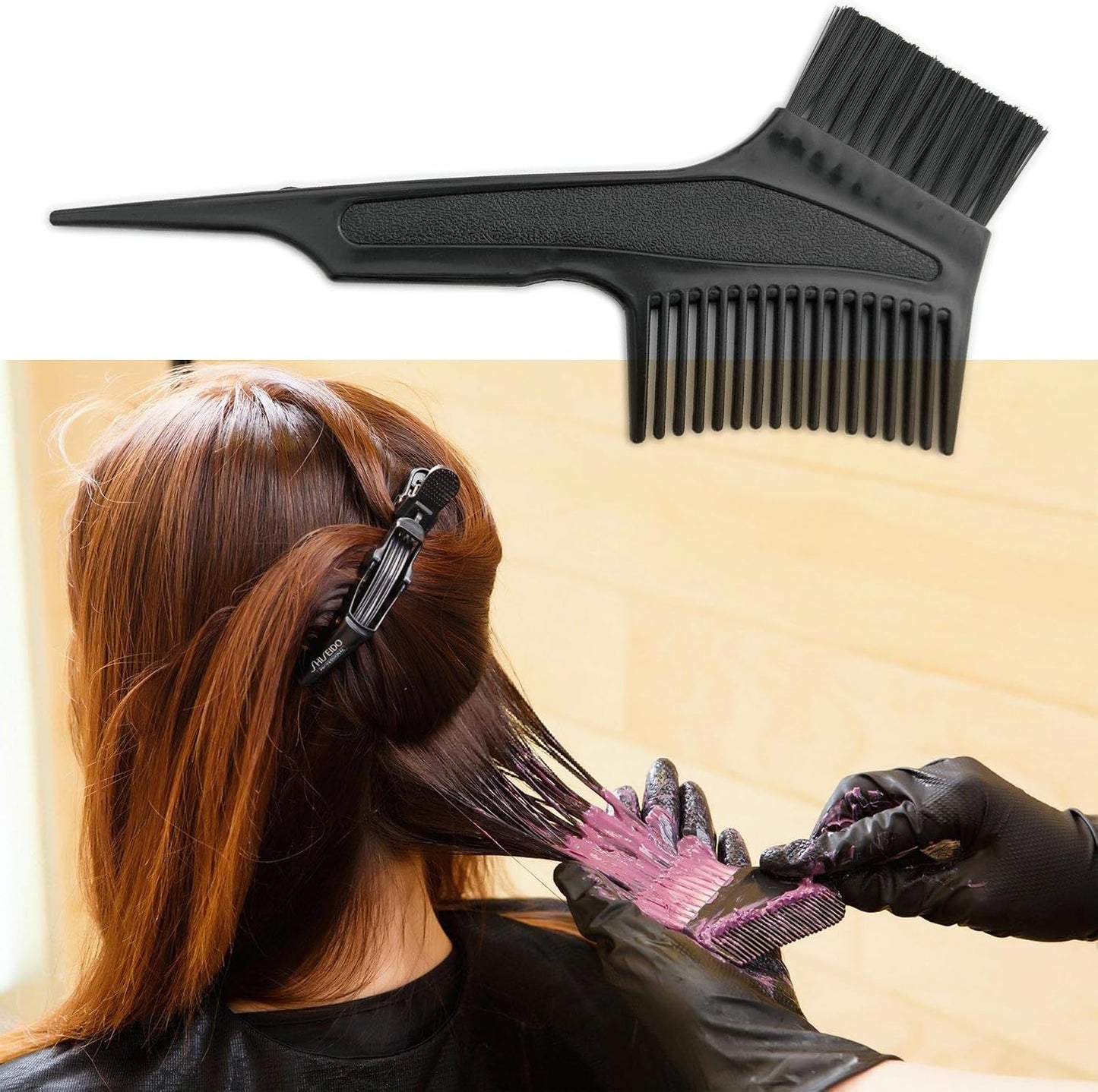 Pre Punched Holes Silicone Highlighting cap Hair Color Kit Professional Reusable Highlighting Cap with Hook Brushes Set Salon Hairdressing Dyeing Staining Tools for Women Men
