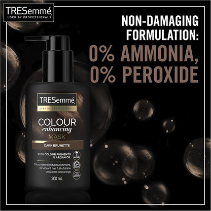 TRESemmé Dark Brunette Colour Enhancing Hair Mask with colour pigments &amp; argan oil for a vibrant colour with brilliant shine between colourings 200 ml