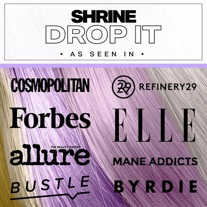 SHRINE Drop-It WHITE BLONDE Toner | Customisable Anti-Brass Toner Drops to Remove Yellow Tones | Icy &amp; Cool Blonde Finish | Vegan, Cruelty-Free, Damage-Free Conditioning Toner | 200 drops/bottle