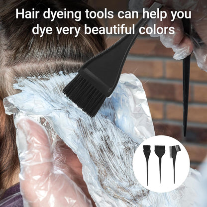 Punched Hole Highlighting Cap with 3 Hair Coloring Brushes and Needle, Silicone Highlight Cap, Professional Highlighting Kit for Color Hair Salon Hairdressing Dyeing Staining Tools for Women Men