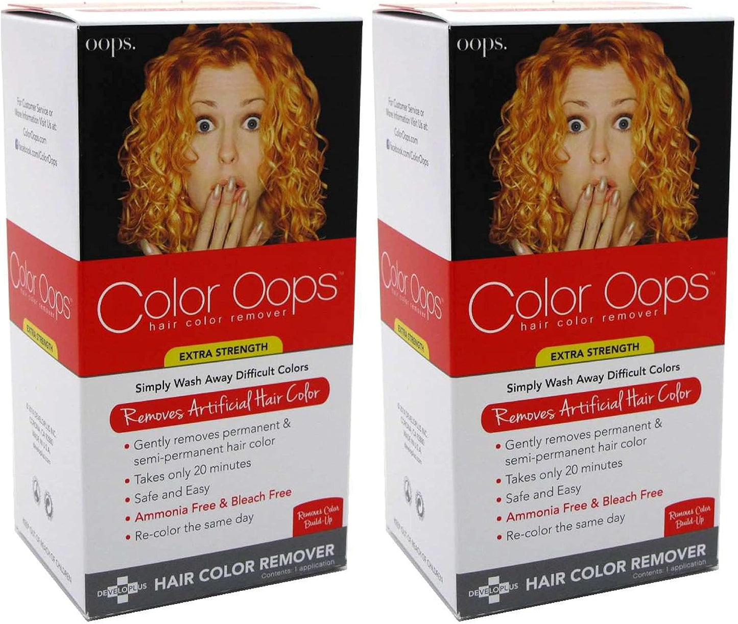 Color Oops Hair Color Remover Extra Strength 1 Application (Set of 2) by Developlus