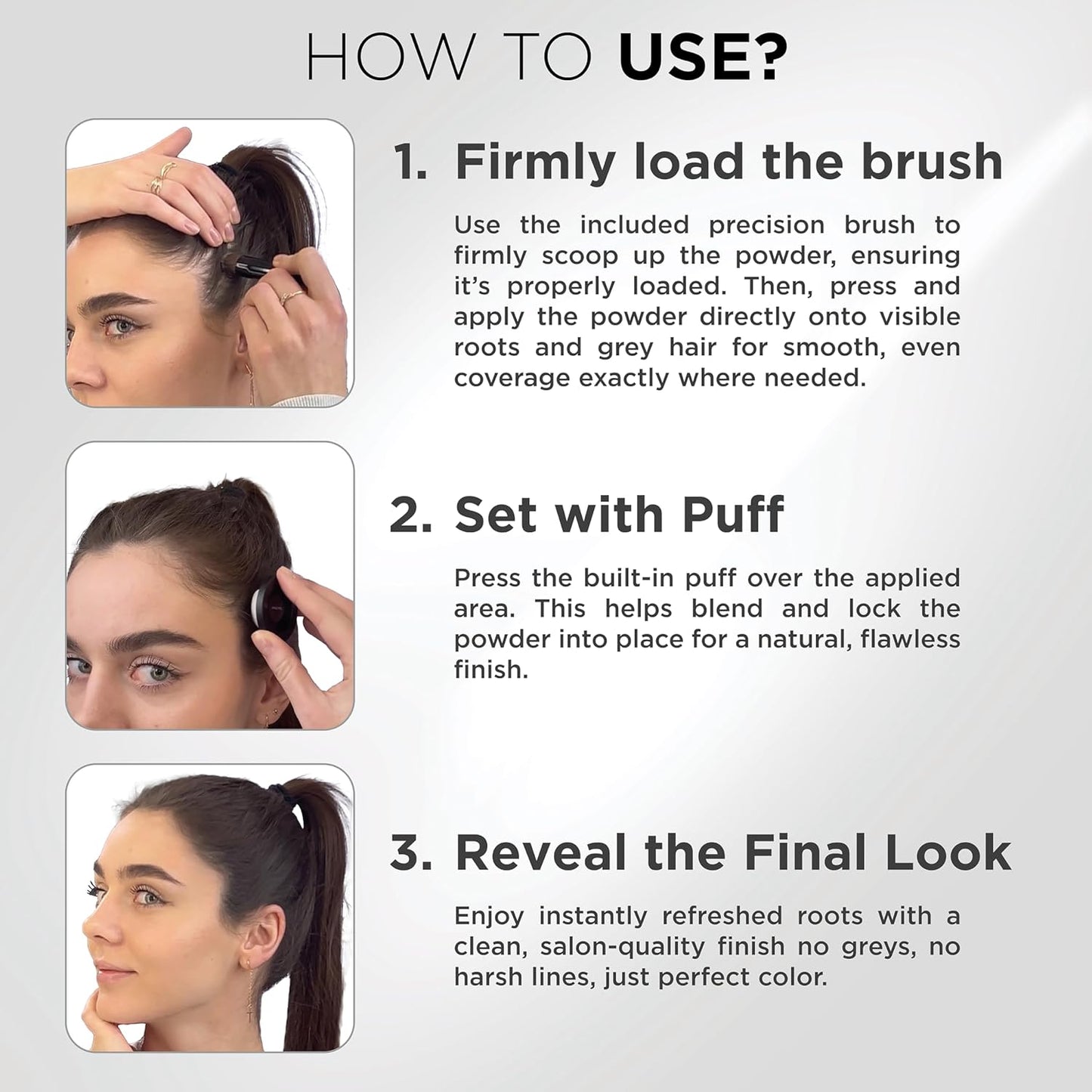 THICK FIBER Root Touch Up &amp; Hairline Powder with Brush 4g – Covers Grey Roots &amp; Thinning Hair – Sweat &amp; Water Resistant – Hair Concealer for Bald Spots &amp; Fill-In (Dark Brown) for Women &amp; Men