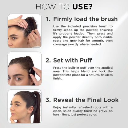 THICK FIBER Root Touch Up &amp; Hairline Powder with Brush 4g – Covers Grey Roots &amp; Thinning Hair – Sweat &amp; Water Resistant – Hair Concealer for Bald Spots &amp; Fill-In (Dark Brown) for Women &amp; Men
