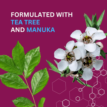 Tea Tree, Manuka &amp; Neem Cream (200ml) -Antibacterial, Anti-fungal, Antiseptic, Anti-Itch, Dry, Chapped &amp; Cracked Skin, Eczema, Psoriasis, Jock Itch, Fungal infections. Fast Effective Relief