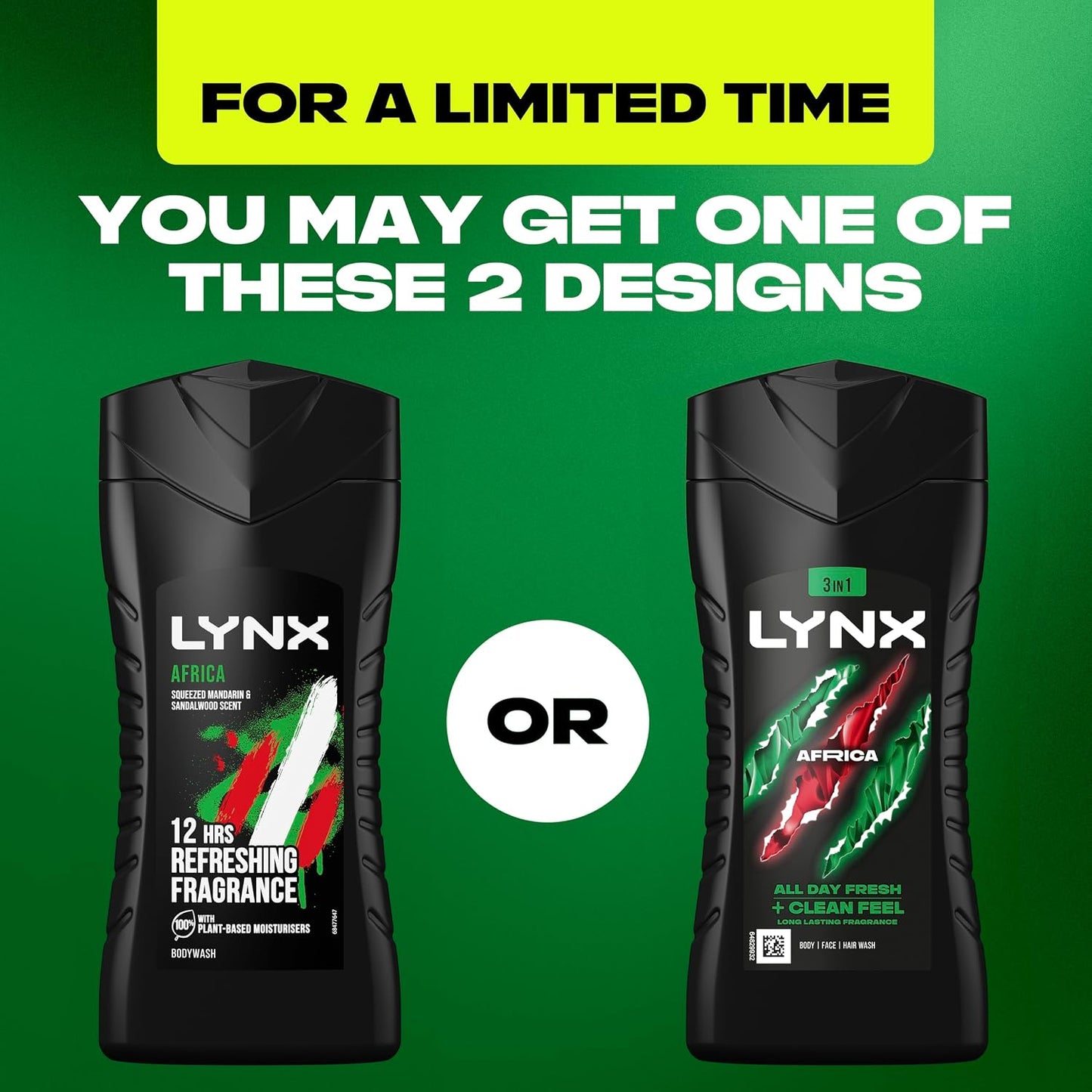 Lynx Men Africa 3-in-1 Hair, Face and Body Wash Shower Gel with mandarin &amp; sandalwood for an all day fresh &amp; clean feel 225 ml, Pack of 3