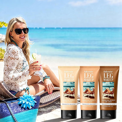 Body Coverage Perfector Waterproof, Leg Makeup, Tattoo Cover Up Cream With Extra Large Body Makeup Brush, Long Lasting Body Foundation for All Skin Tones (Medium)