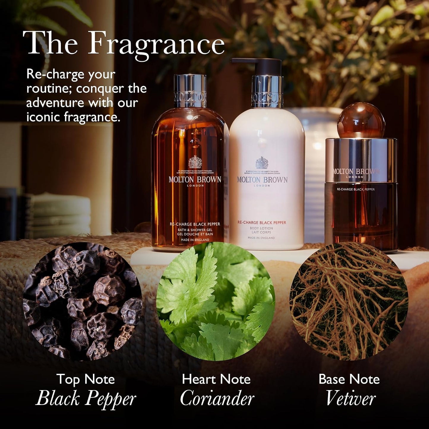 Molton Brown Re-Charge Black Pepper Bath &amp; Shower Gel 300 ml
