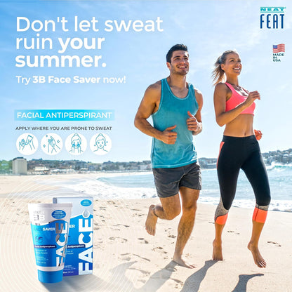 Neat Feat 3B Face Saver Antiperspirant Gel for Facial Perspiration and Shine, 1.76 Fluid Ounces