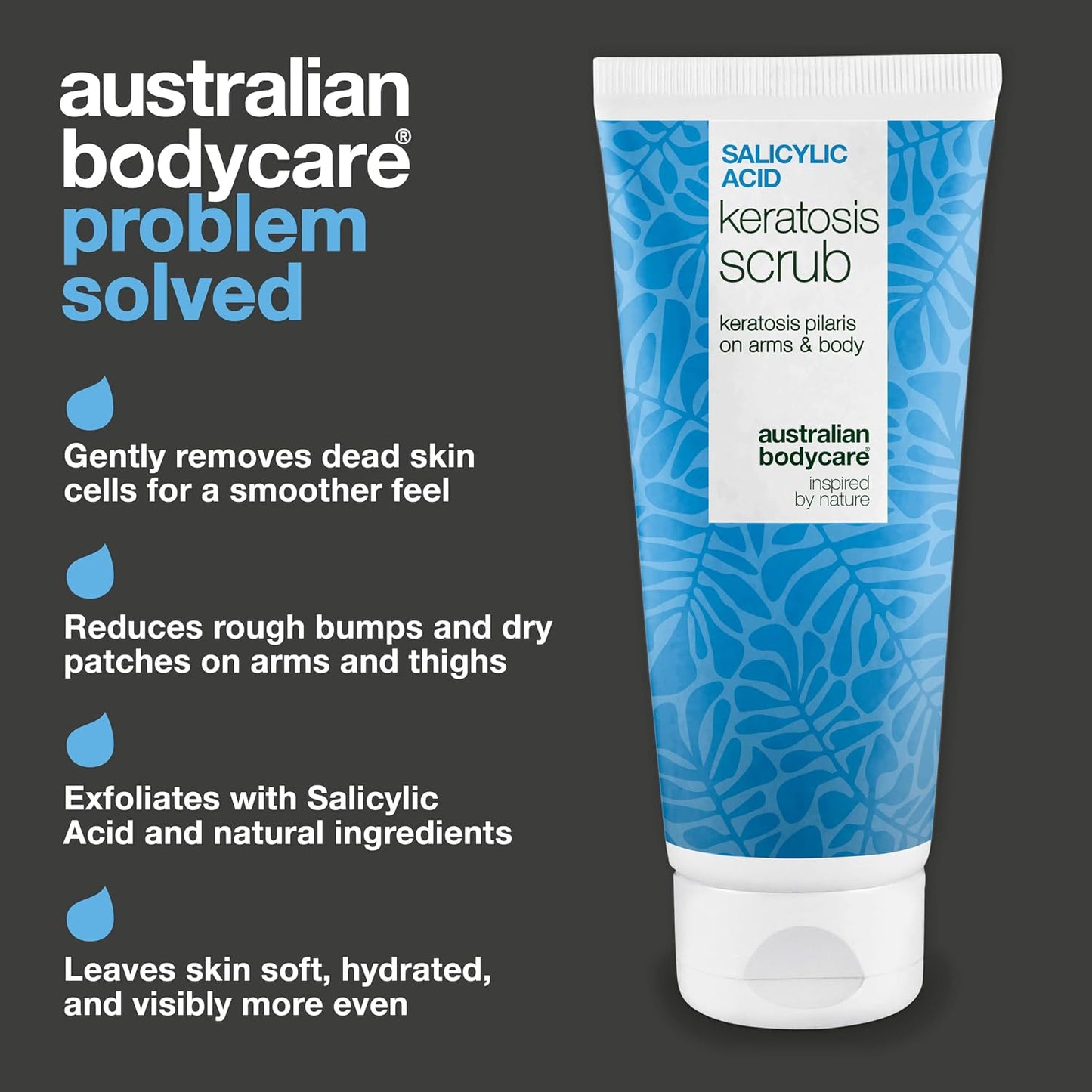 Keratosis Pilaris Body Scrub Treatment – Chemical (AHA/BHA) + Physical Exfoliant for Strawberry Legs, KP &amp; Ingrown Hair with Salicylic Acid, Glycolic Acid, Apricot Seed &amp; Allantoin