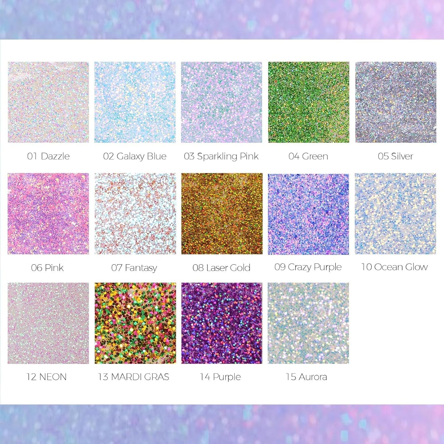 Prreal Roll-on Body Glitter Gel, Mermaid Sequins Glitter Face, Holographic Hair Glitters Makeup, Sparkle Body Shimmer for Liquid Eyeshadow Festival Party Rave Accessories,#15 Aurora